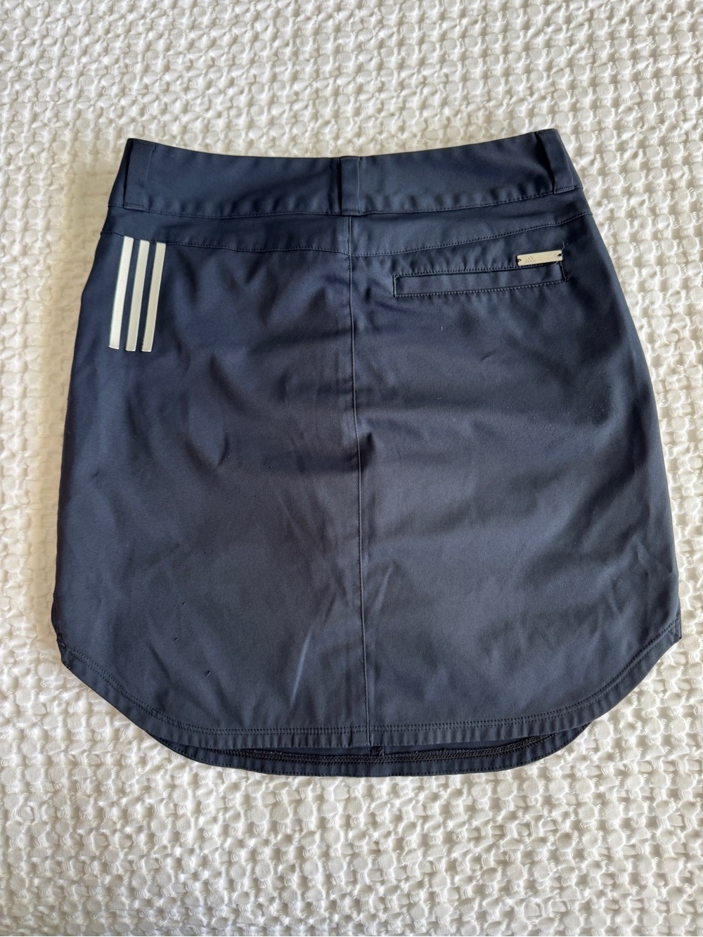 Adidas navy blue golf  Skort with Reflective Stripes front and back pockets